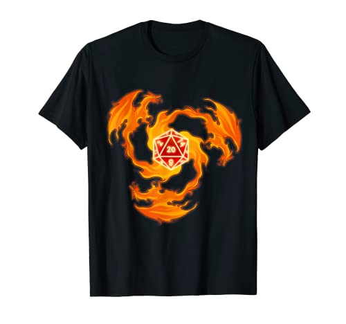 Drachen Shirts Dungeons Geschenk Dragon Shirt -  Feuer Drache W20