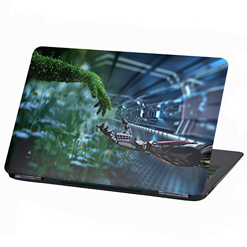 Abstrakt 10101 Skin-Aufkleber Folie Sticker Laptop Vinyl Designfolie Decal mit Ledernachbildung Laminat und Farbig Design für Laptop 17 Modern 