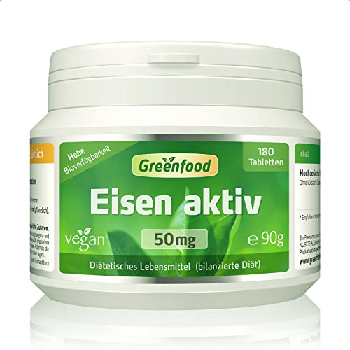 Greenfood Natural Products -  Eisen aktiv, 50 mg,
