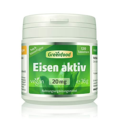 Greenfood Natural Products -  Eisen aktiv, 20 mg,
