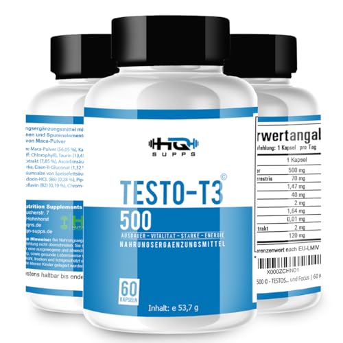 Hq Nutrition Supplements -  Testo-T3 500 -