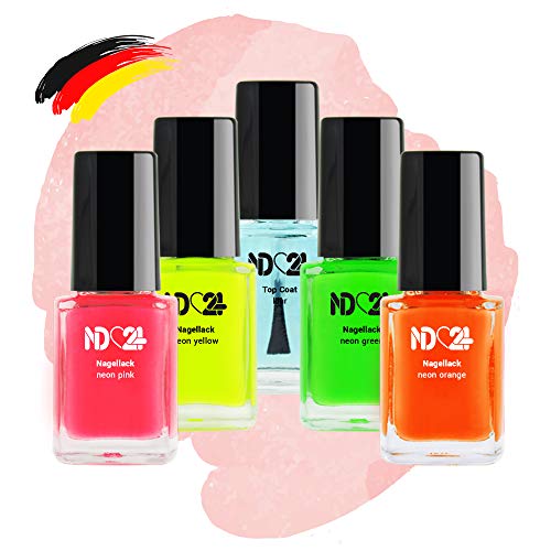 Nd24 NailDesign -  Neon Nagellack Set -