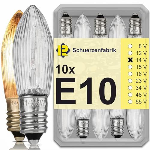 Schuerzenfabrik -  10x Spitzkerzen E10