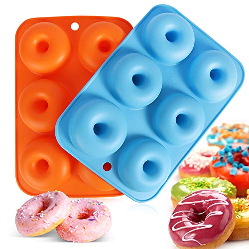 2x Silikon Backform Donuts 100% Lebensmittelechtes Silikon 015 Neu 
